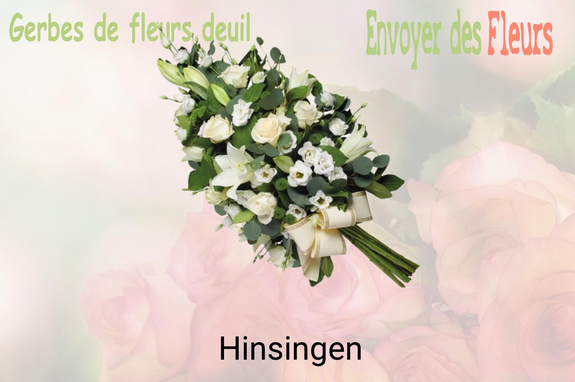 Gerbe de fleurs de deuil livrée à Hinsingen